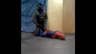 Oneill frogman humps and shoots over dummy spiderman