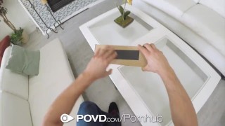 POVD Delivery man fucks and facials blonde Jade Amber