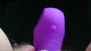 Rubbing my clit while testing a new G-spot vibrator