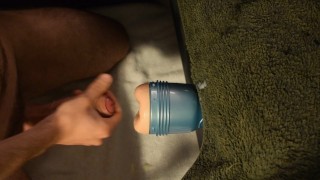 Hot big cock student fucking his Fleshlight and cum