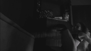 Mistress fitness woman dancing on high heels boots