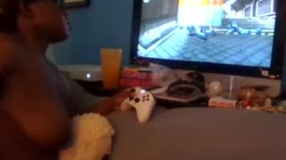 Touching myself while gaming naked and GOD rigd the game