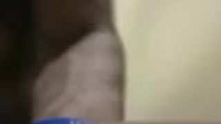 Jacking off in public restroom while teasing