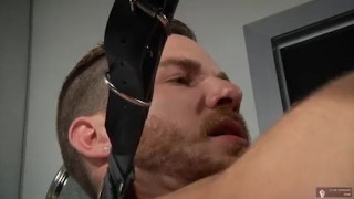 Club Inferno Dungeon Dildo Doctor Shoves it in Hairy Ass