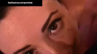 Cam Queen Its Cleo Sucks Pizza Guy's Cock & Licks His Balls!