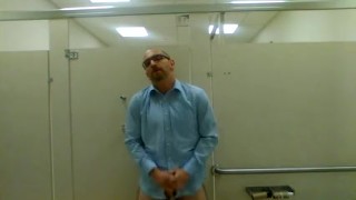 Jerking in Public Restroom