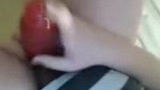 Girl playing with toy