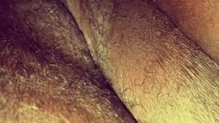 Licking on the wife fat pussy
