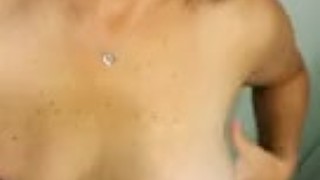 Hot wife plays with her tits ass and pussy