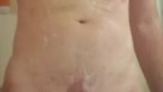 Shower and a shave solo male masterbation