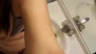 Horny wife plays with herself quickly while hubby is fishing