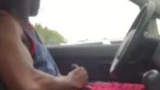 Public car stroking!