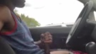 Public car stroking!
