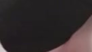 Pussy stretched open with a mug root bottle