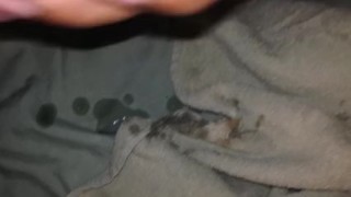 hard strokes to my big black cock until i cum on bed