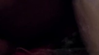 Peeing on pink dildo