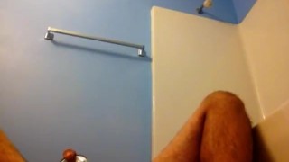 Anal bottle and eating own cum