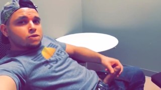 Jerk off in the Office Break Room Risky Public Sex