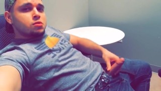 Jerk off in the Office Break Room Risky Public Sex