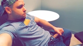 Jerk off in the Office Break Room Risky Public Sex