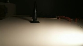 Young crossdresser get fucked by buttplug
