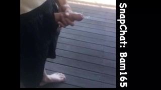 Aussie Hunk Jerks & Sprays Thick Cum Outside On Snapchat