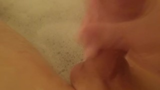 Jerking off in tub