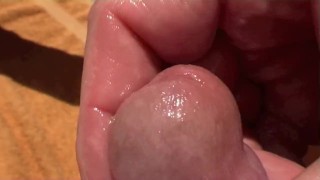 Beautiful head massage close-up