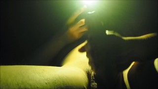 Multiple angle fleshlight in the dark
