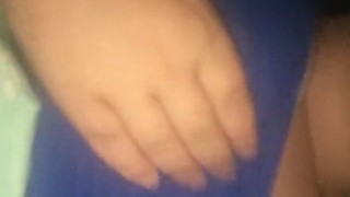Playing with my tits while my pussies wet