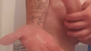 Jerking in shower till i cum