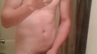 Masturbating