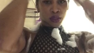 ASMR - Sexy Shower - Hair Washing - Latex Suit - EbonyLovers