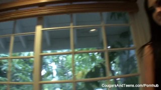 Lesbian MILF and her stepdaughter pleasure one another