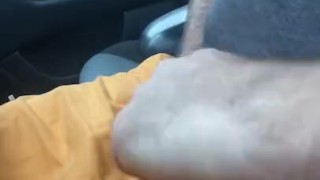Jacking off while driving