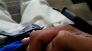 Outside at work... And its only precum (OnlyFans/NickSteeleDick)