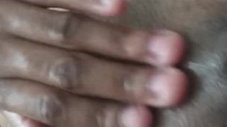 Ebony Teen Pleases herself after shower