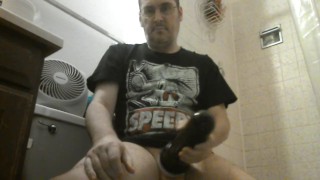 POV - Playing with my flashlight in the bathroom