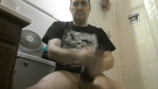 POV - Playing with my flashlight in the bathroom