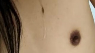 Spitting black on my tits