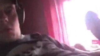Stroking my hard cock
