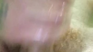 White stud stroking his big cock
