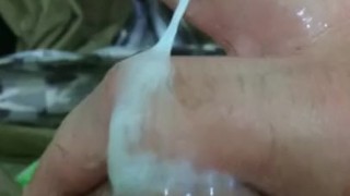 Tommy Banks stroking his huge dick til he cums