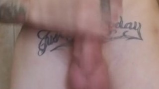 jerking off in the shower