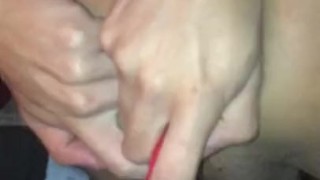 Plugging up my ass with my finger and sharpie