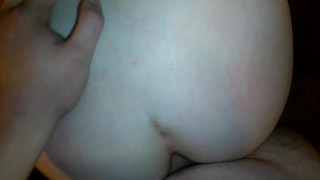 Blindfolded teen gets anal creampie