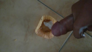 Huge cock oiled with squirt Cum a lots