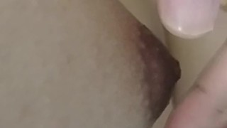 Asian Girl rubbing nipple