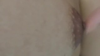 Asian Girl rubbing nipple