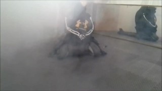 skeleton wearing a wetsuit